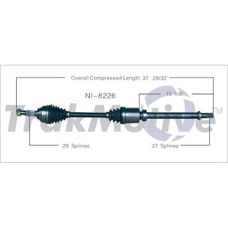 Surtrack Axle Cv Axle Shaft, Ni-8226 NI-8226